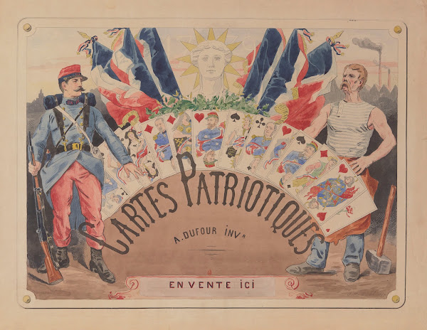 Cartes Patriotiques  Affiche Publicitaire Dun Jeu Boulangiste 1889