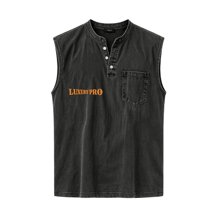 2D Sleeveless Button Vest