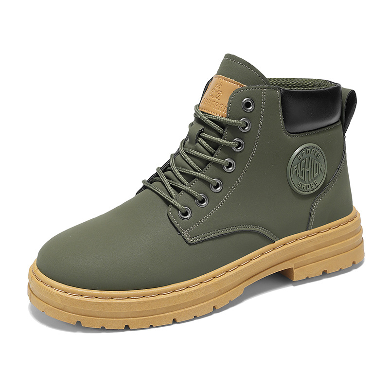 Men's ankle boots, breathable, flat