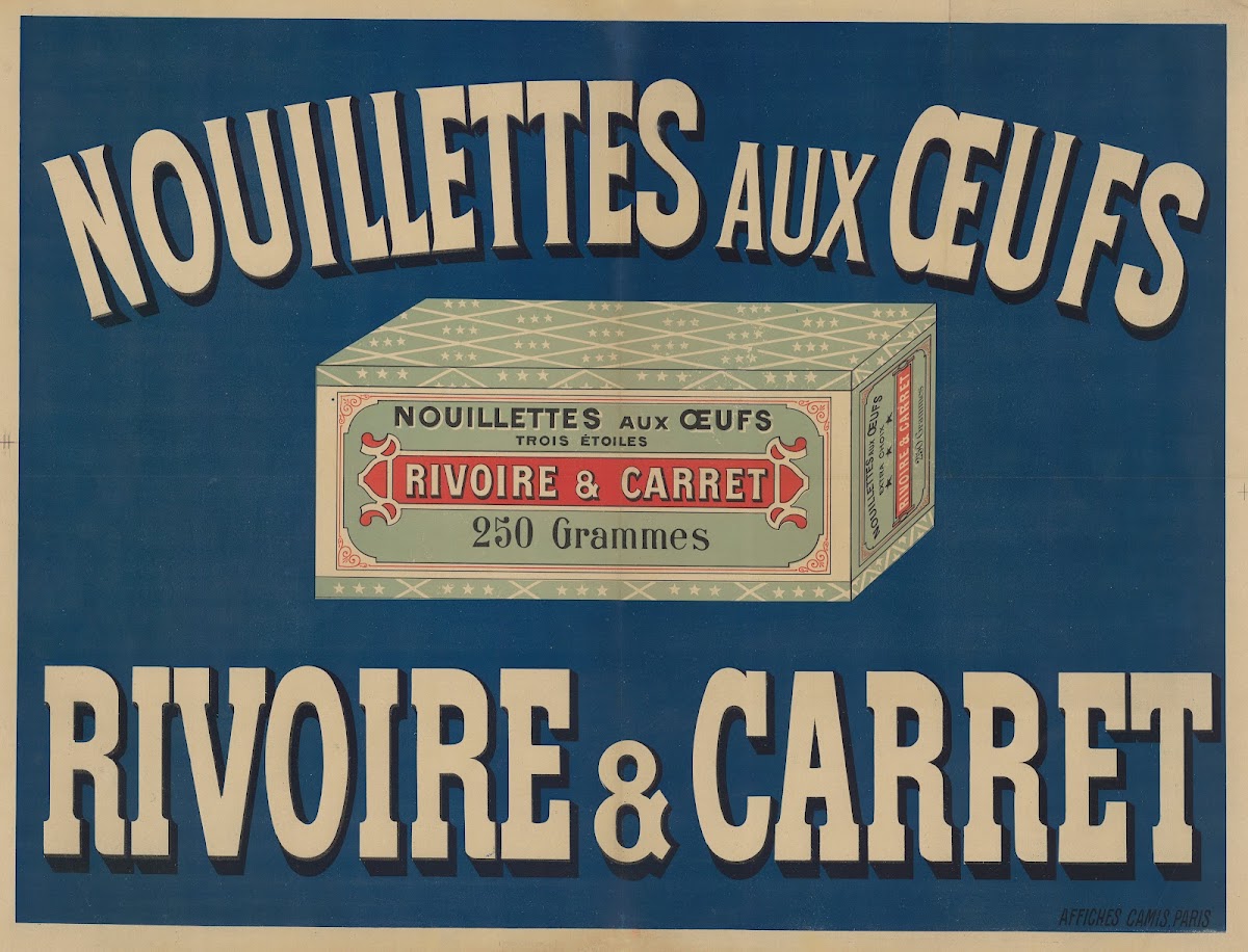 Nouillettes aux oeufs Rivoire  Carret 1898