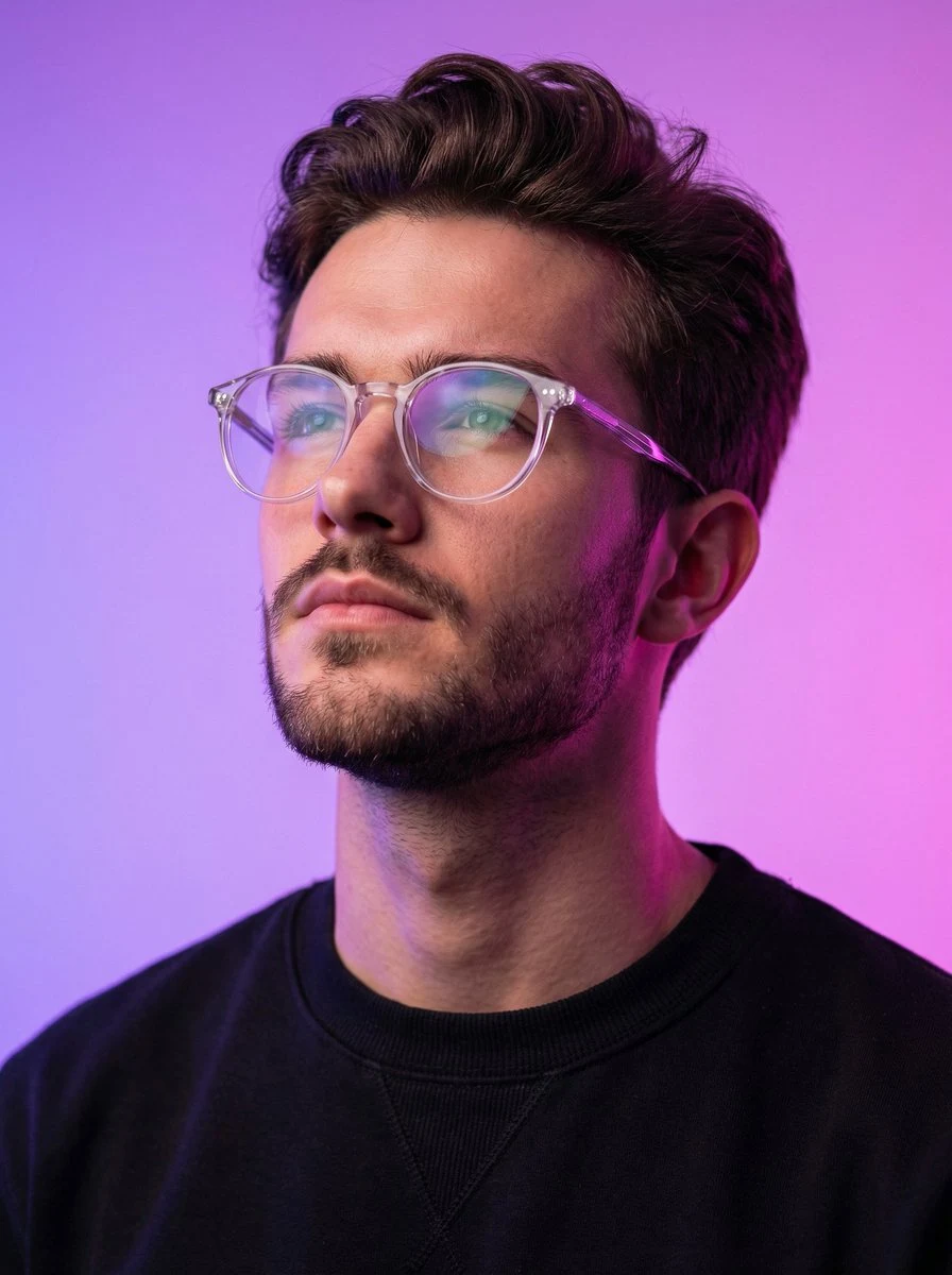 Retrato masculino moderno ultrarrealista