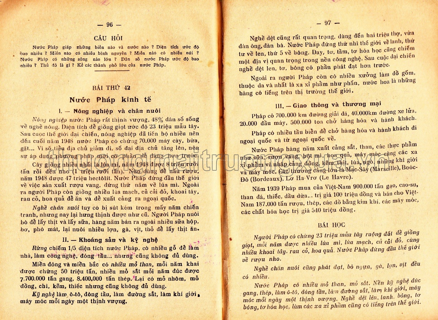 Địa lý lớp nhất bậc tiểu học (1951) - Trang 68