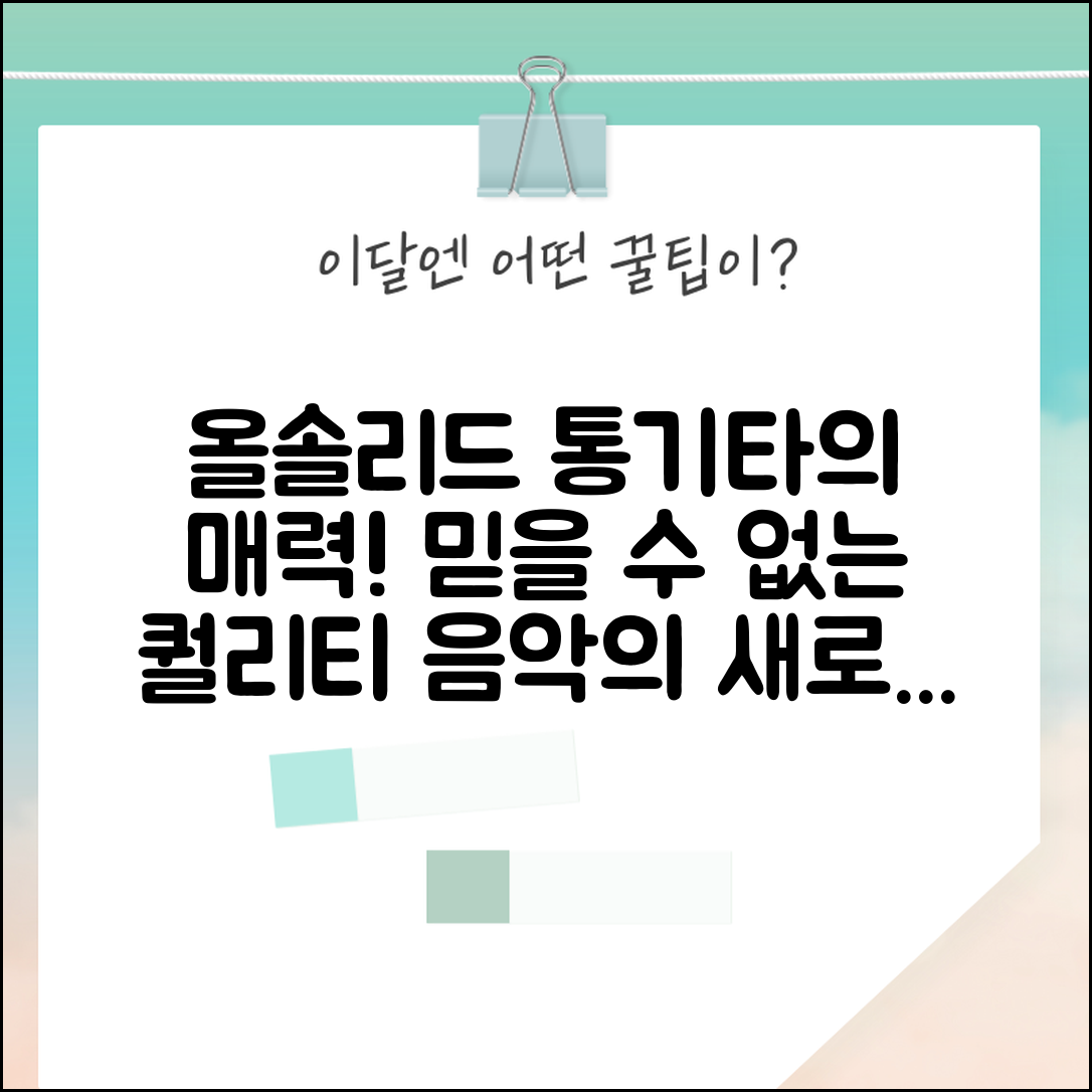 믿을 수 없는 올솔리드통기타의 매력!