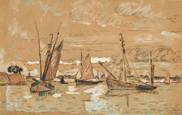 Bateaux à Honfleur 1922