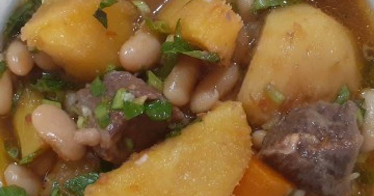 Bò nấu đậu trắng