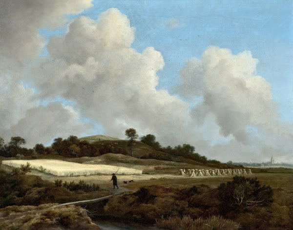 View of Grainfields with a Distant Town circa 1670
