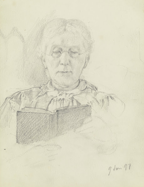 Luise Scholderer reading 1897