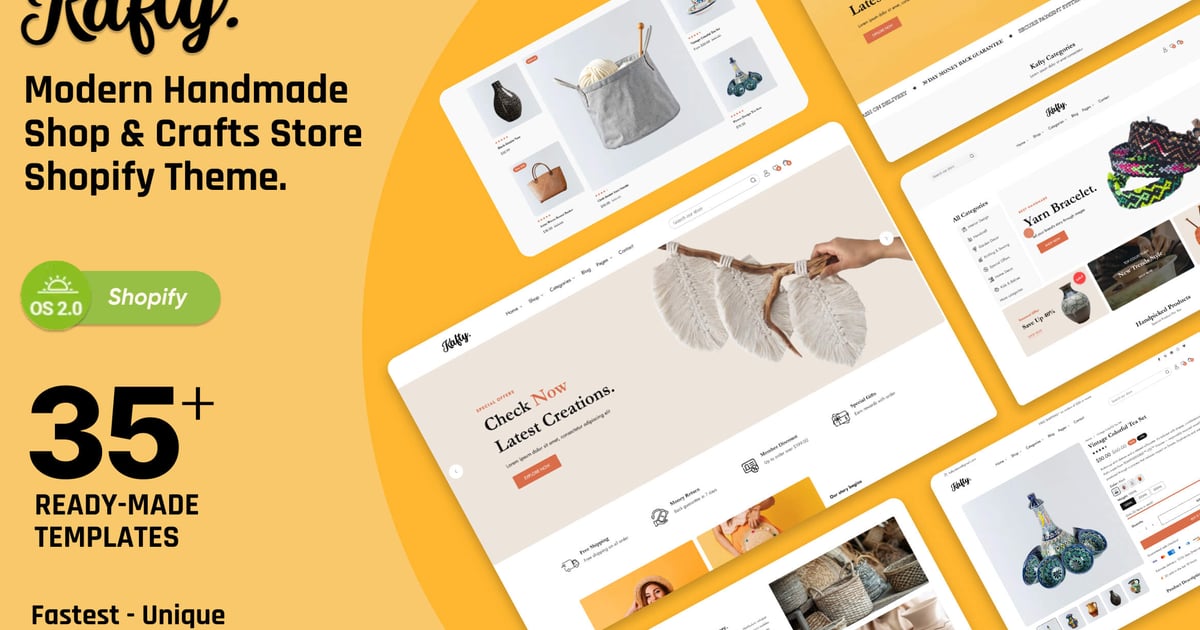 Kafty — Tema Shopify de loja artesanal e loja de artesanato Free Download – Envato Elements
