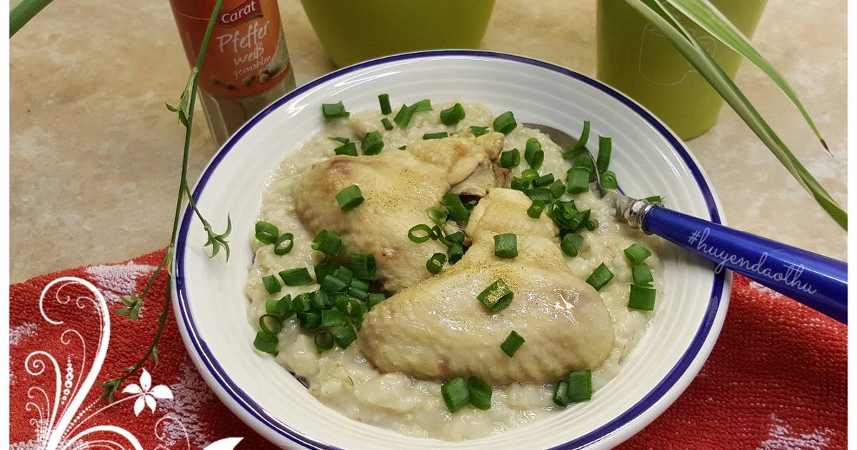 Cháo gà yến mạch #cleaneating