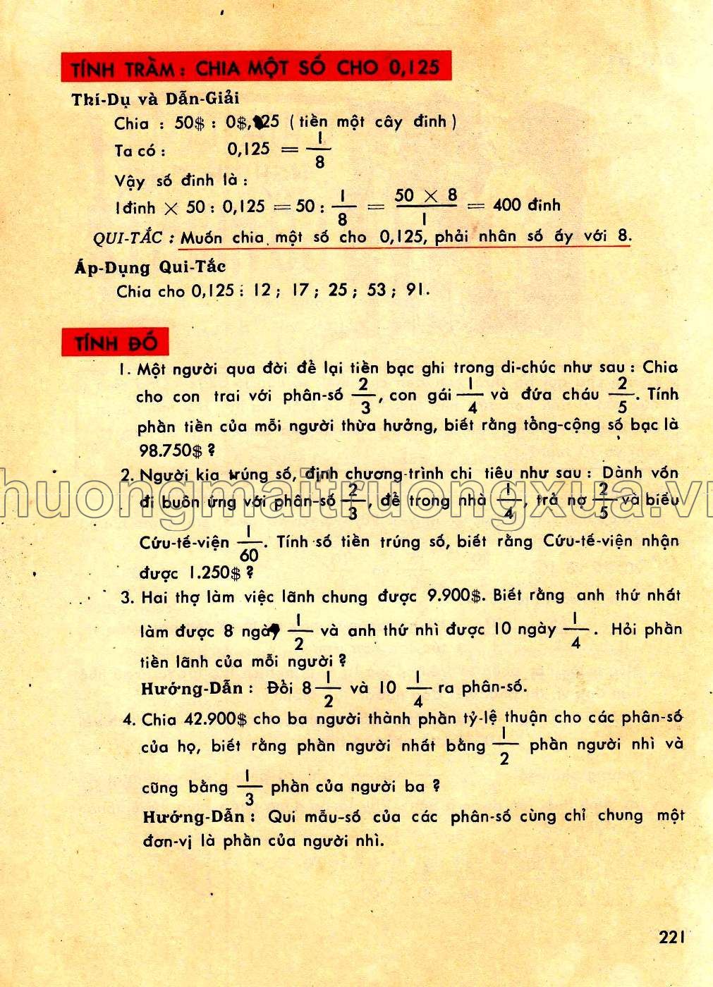 Toán pháp lớp 5 (1970) - Trang 220