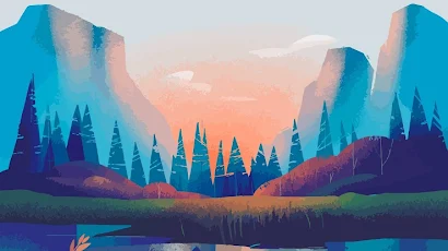 Illustration, Digital Illustration, Design, Digital Art, Landscape 4K iPhone Wallpaper Background