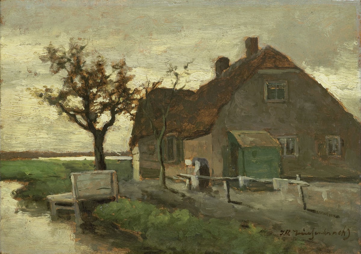 Boerenhuis aan een vaart 1870   1903