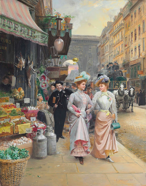 Élégantes en promenade 1900