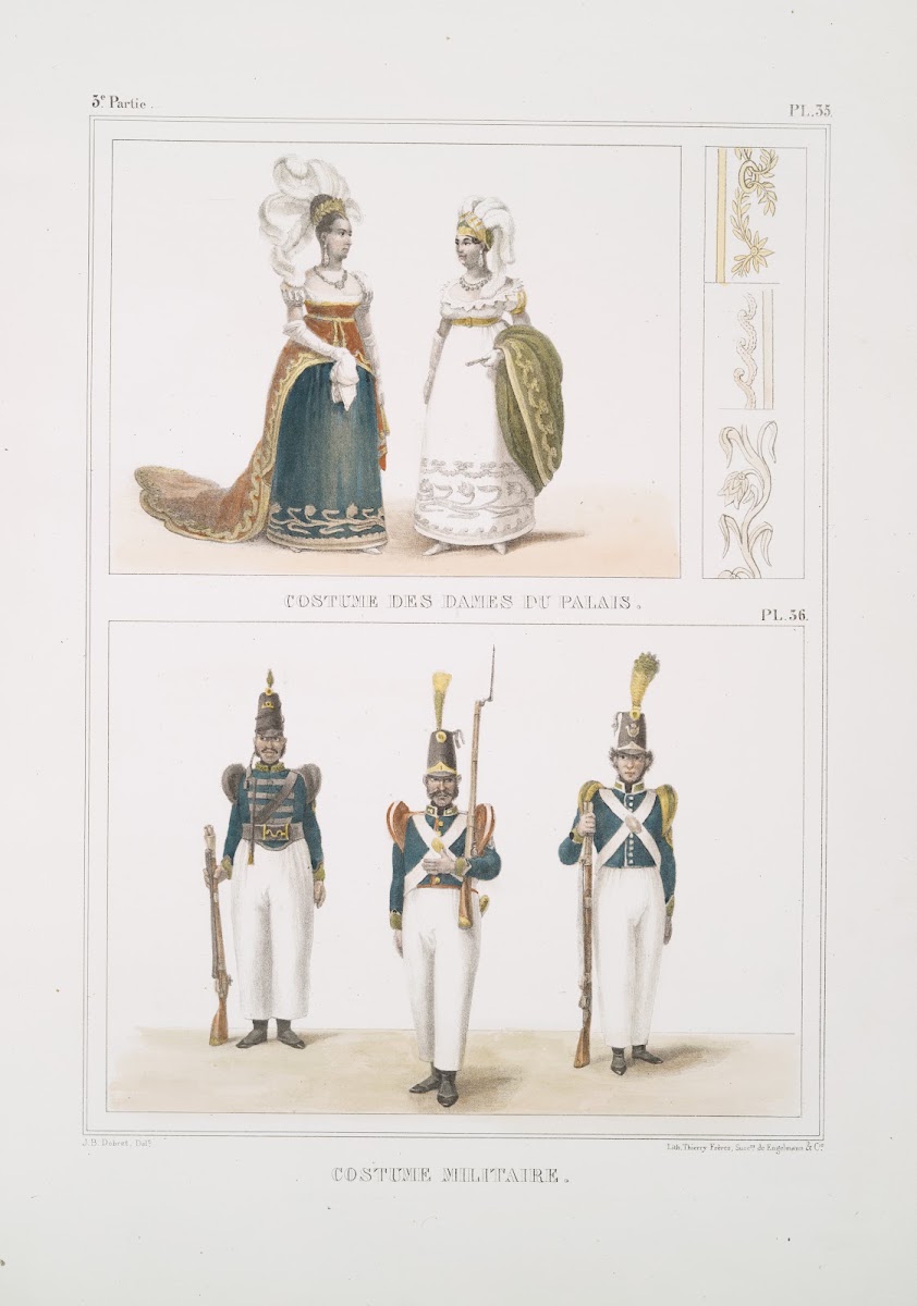 Costume des dames du palais Costume militaire 1834   1839