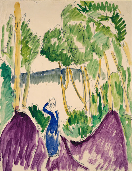 Woman in dunes on Fehmarn ca 1913