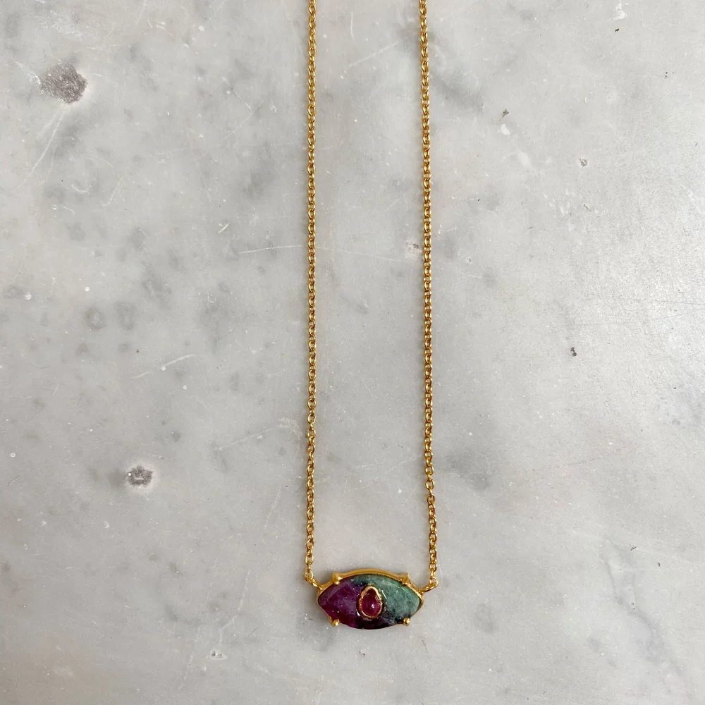 Колье Ayin baby RUBY-ZOISITE