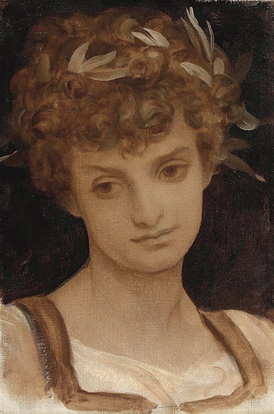 Study Of A Girls Head Wreathed In Laurel