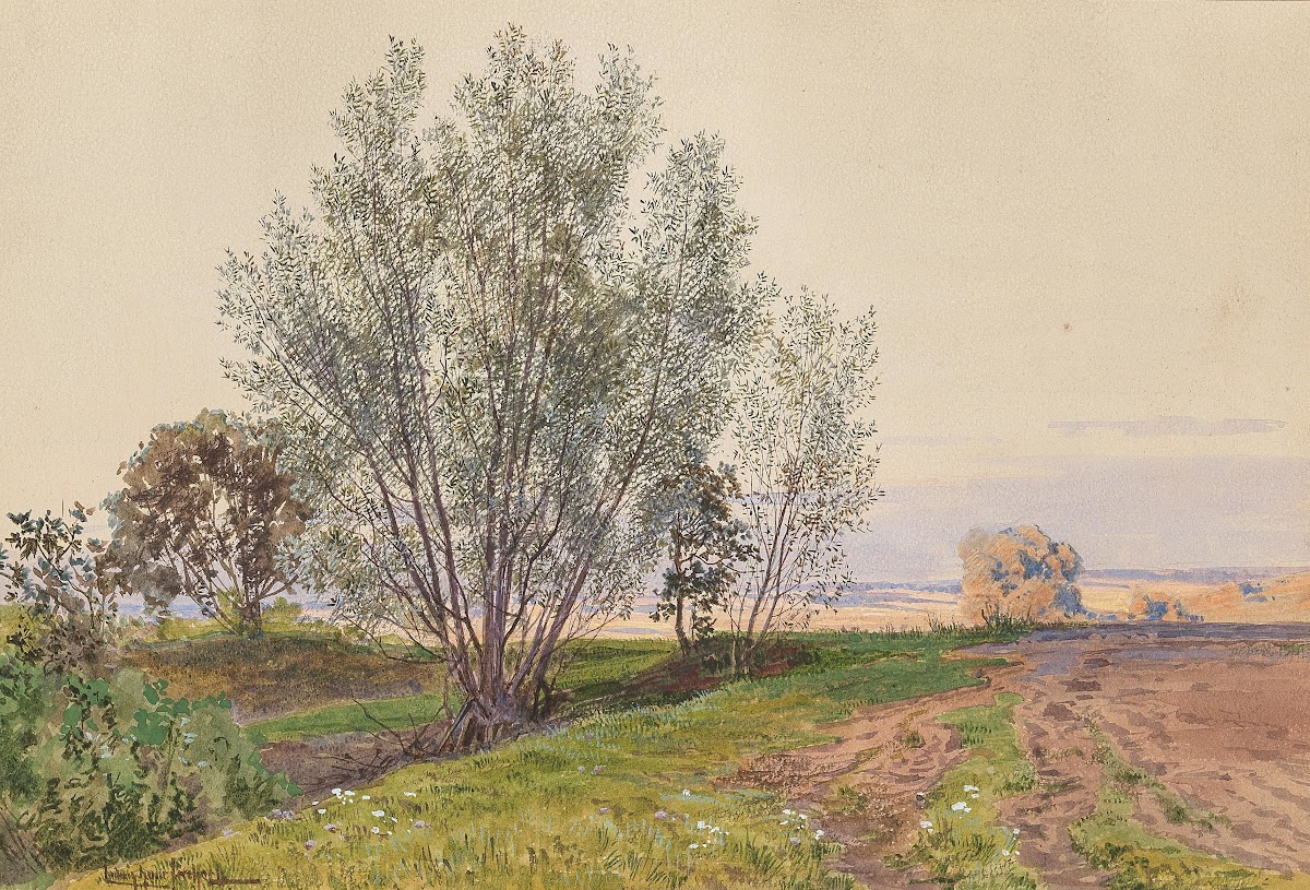 Feld und Bachrand
