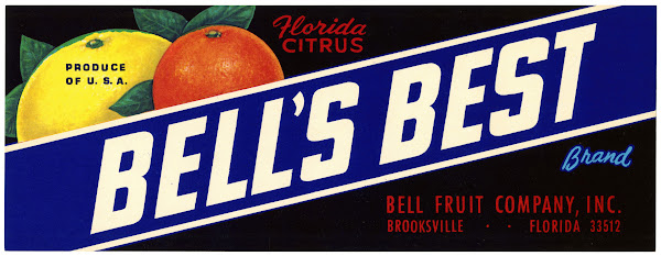 Bells Best Brand Florida Citrus Label 1930 1950