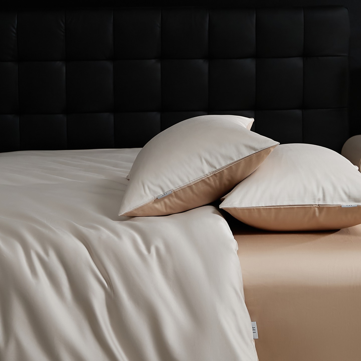 Long-staple cotton bedding, 4-piece, solid colors