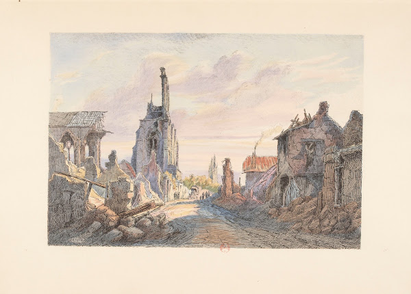 Soissons  La cathédrale et la rue de la Buerie 1920