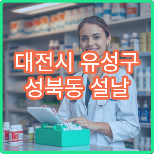 대전시 유성구 성북동 설날 명절 연휴 약국 당직 안내