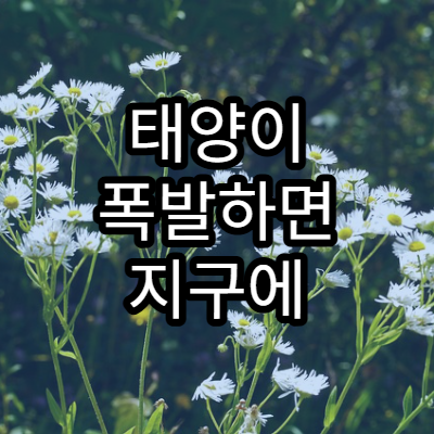 태양이 폭발하면 지구에 미칠 영향