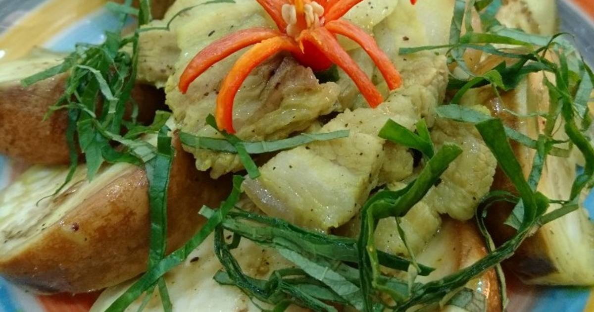 Cà bát om thịt ba chỉ