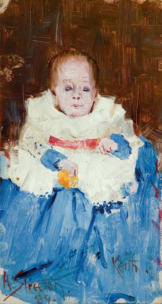 Orange blue and white portrait of Keith 1889