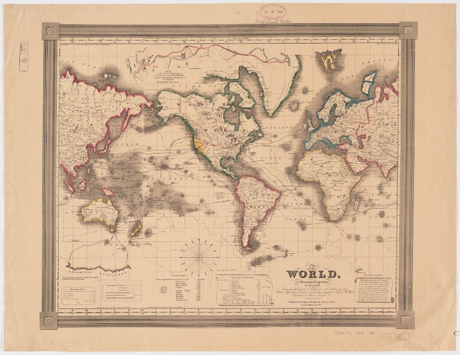 1850_The world, on Mercator's projection_Burr, David H., 1803-1875