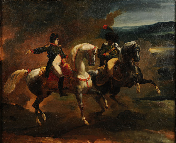Napoléon donnant un ordre à un officier supérieur des Guides 1812 1816
