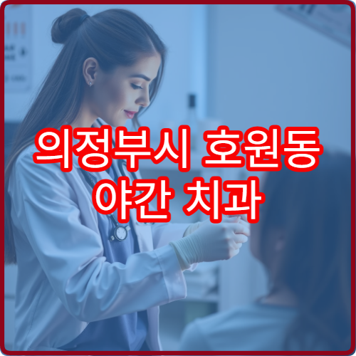 의정부시 호원동 야간 치과 잇몸염증 통증 진료 병원 찾기