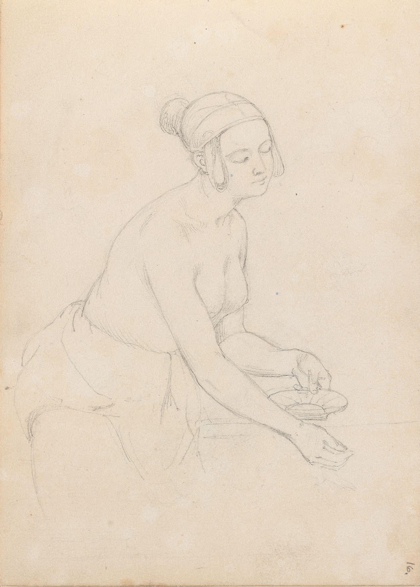 Female figure with a shell Probably 1838 or 1839