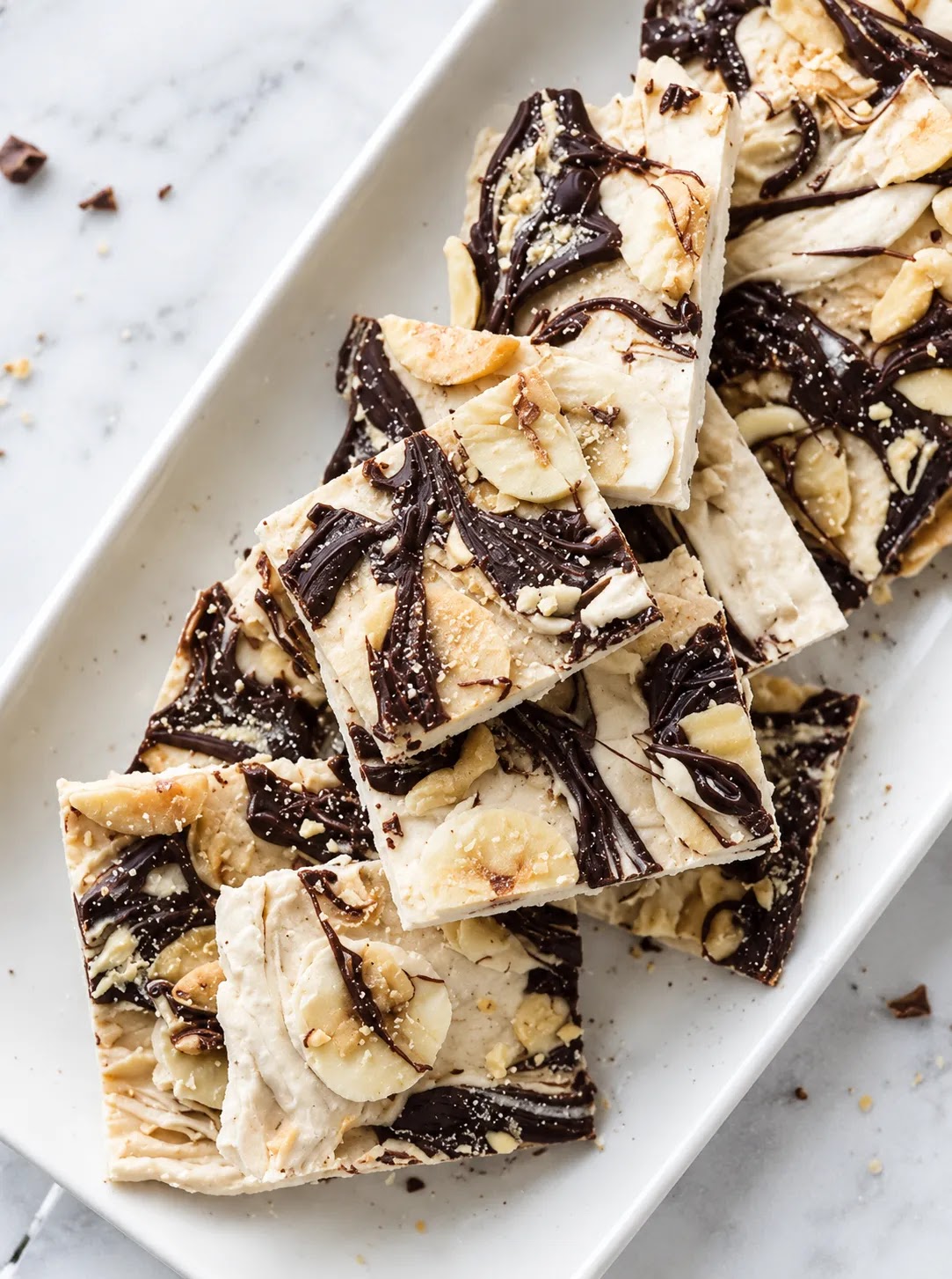 Peanut Butter Chocolate Greek Yogurt Bark