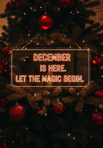 December Marquee Sign Christmas Night