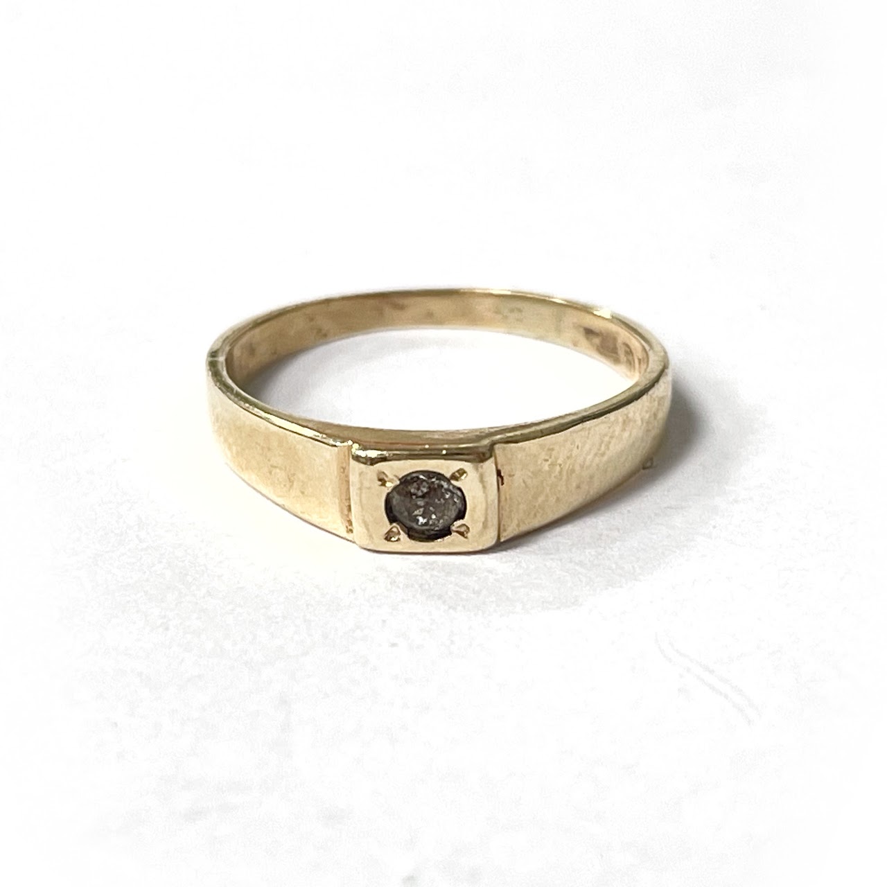 14K Gold & Clear Stone Baby Ring