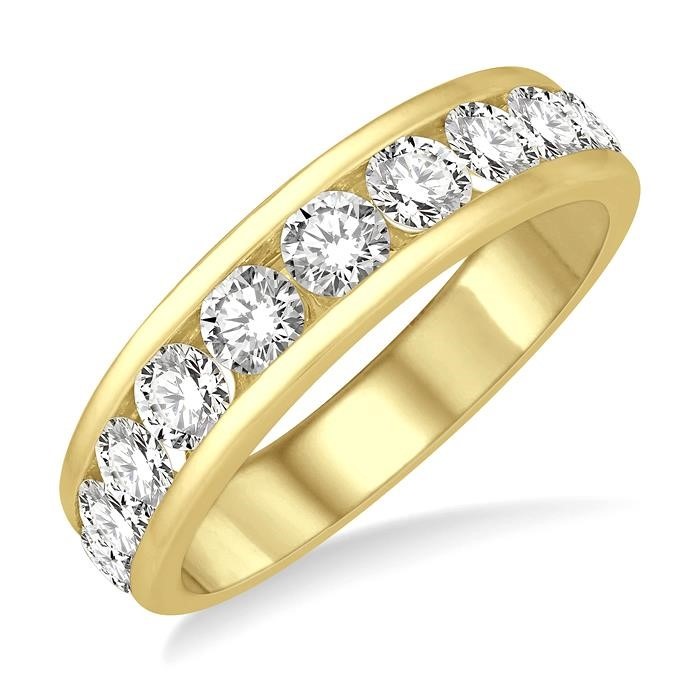 11 Stone Channel Set Diamond Wedding Band
