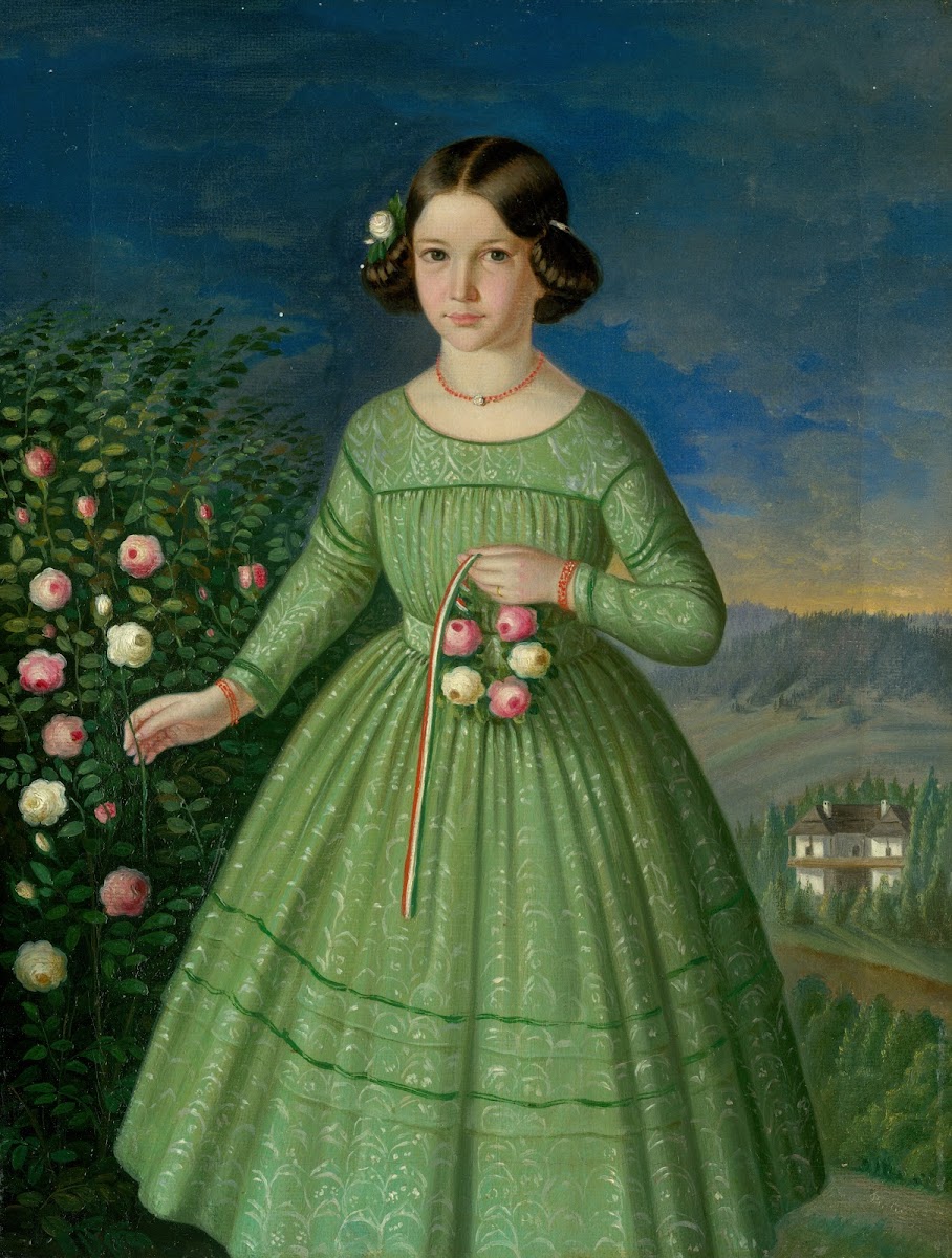 Portrait of Klementína Matyašová Szakmaryová 1850