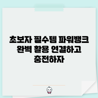 파워뱅크300a, 파워뱅크 사용법, 초보자 파워뱅크, 모바일 기기 충전, 포터블 충전기