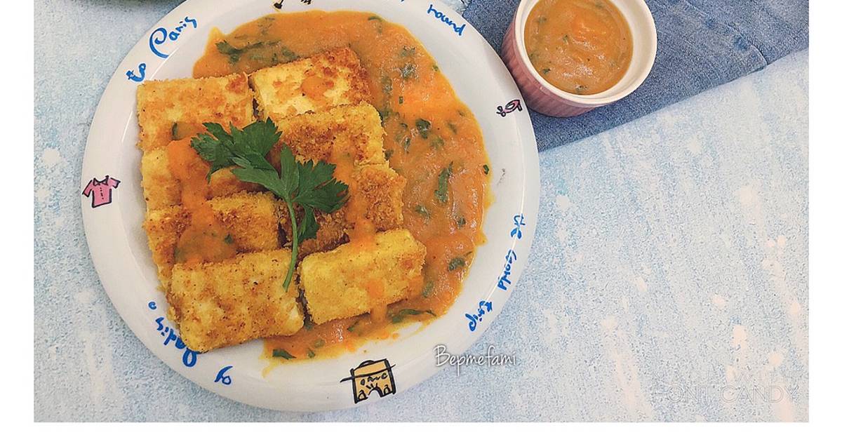 Đậu hũ sốt cari cho bé 1Y