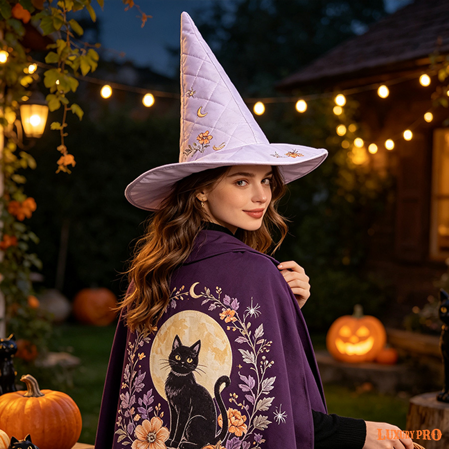 NICE Quilted Halloween Witch Hat
