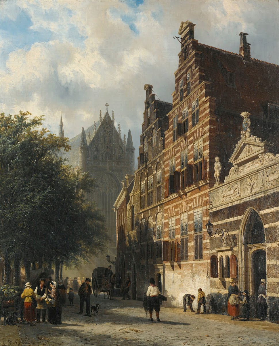 The Kerkgracht In Leiden 1857