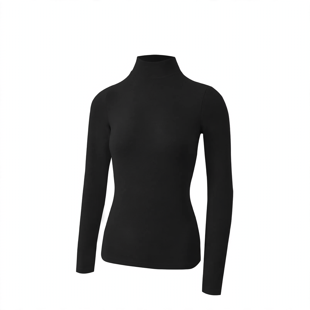 Women’s thermal top, padded, stand-up collar