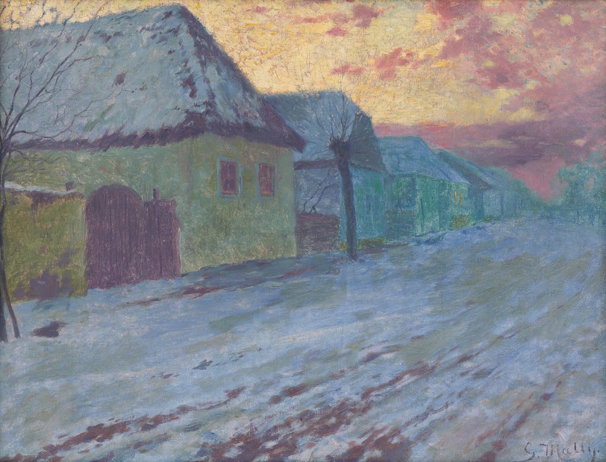 Sunset in Pezinok 1905