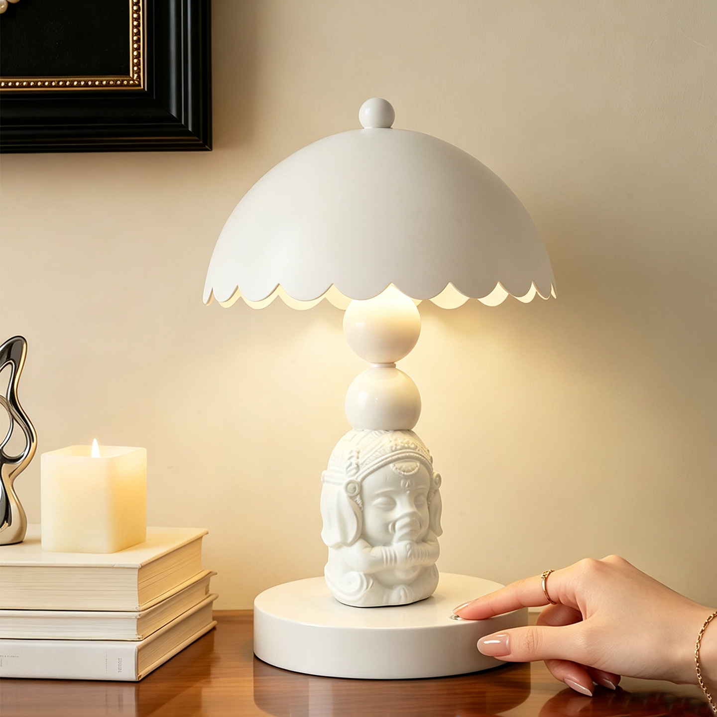White 3D Elephant Table Lamp for Children