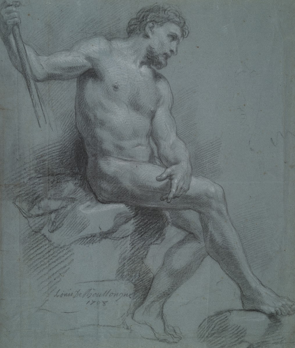 Seated Male Nude inProfile