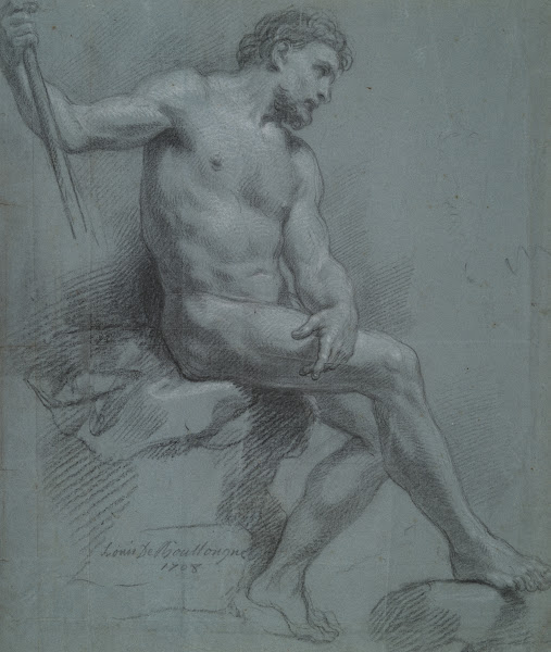 Seated Male Nude inProfile