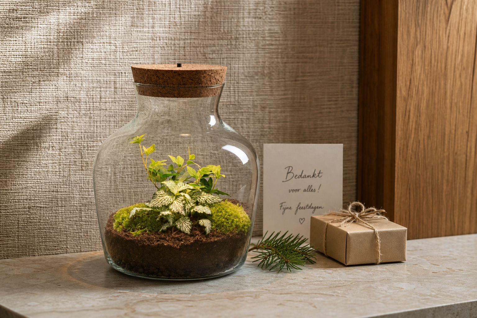 Little Joe - Terrarium with light - Bottle garden DIY kit