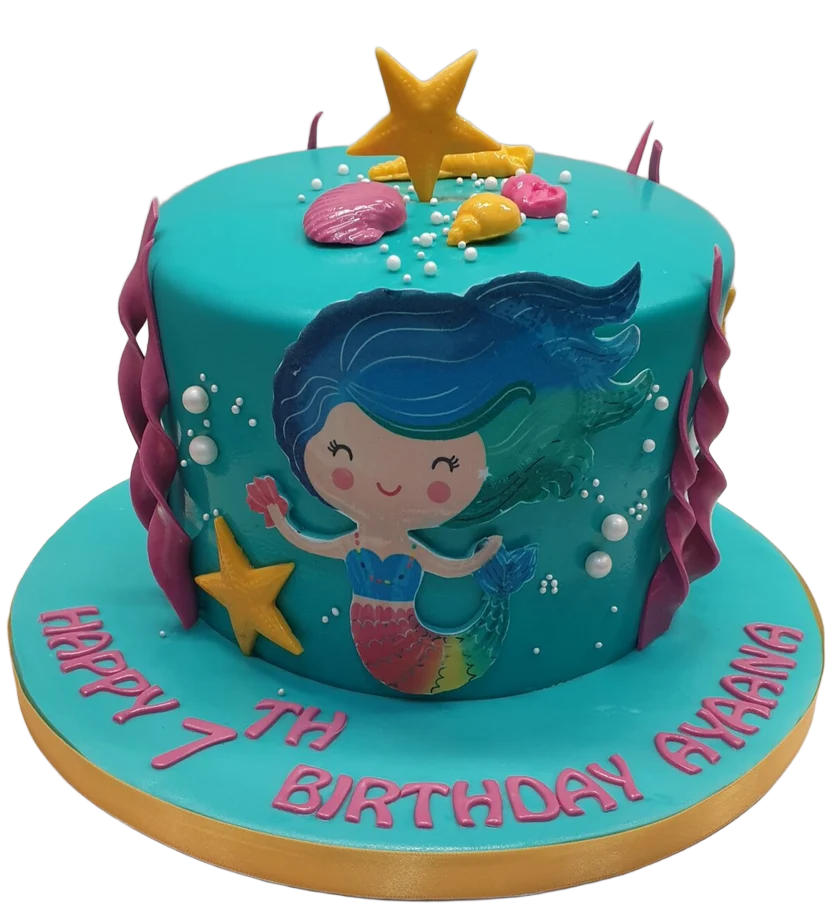 Rainbow Mermaid Icing Cake CB-NC385