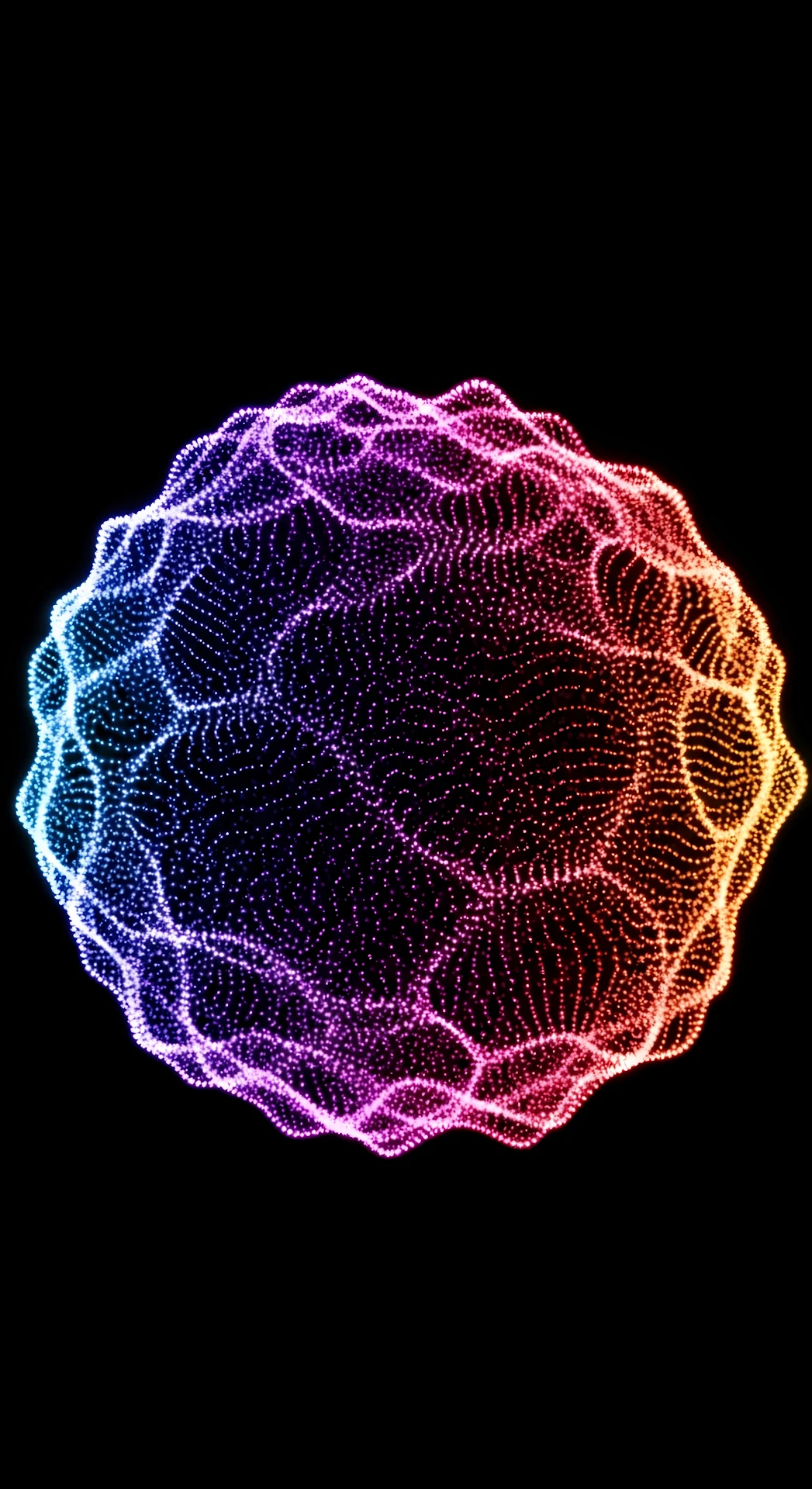 Gradient Particle Sphere Abstract Digital Waveform - Free 4K mobile Wallpaper